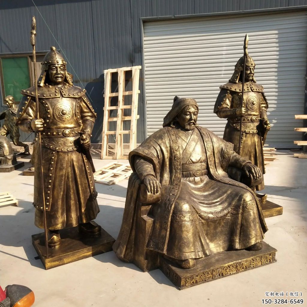 大型皇帝雕塑 仿真古代雕塑 鑄銅雕塑