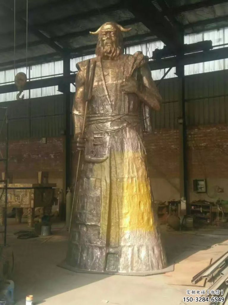 美陳皇帝雕塑 異形古代雕塑 酒店雕塑