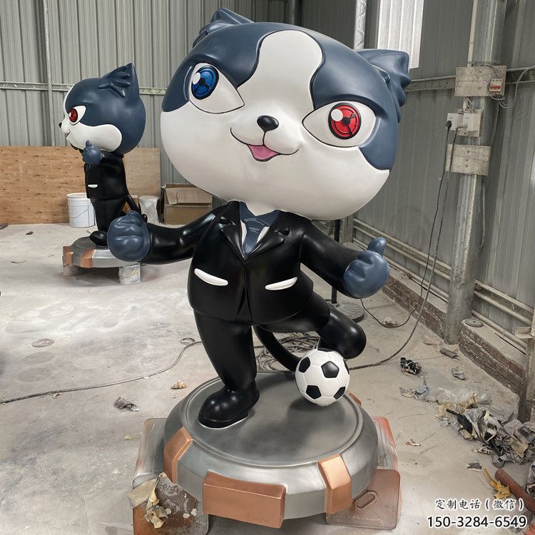 動(dòng)漫黑貓警長(zhǎng)雕塑 步行街卡通雕塑 大型雕塑