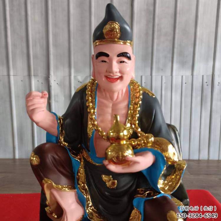 濟公雕塑 佛像擺件 彩繪神話雕塑