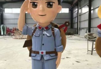 噴漆武警雕塑 中式村口警察雕塑 草地戰(zhàn)士雕塑
