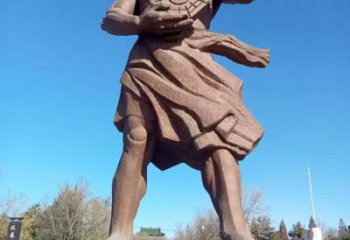 黃銅皇帝雕塑 鑄銅古代雕塑 商業(yè)街雕塑