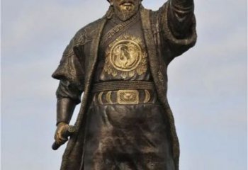 噴漆皇帝雕塑 中式村口古代雕塑 草地雕塑