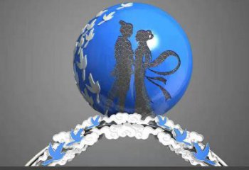 青銅牛郎織女雕塑 校園神話雕塑 商業(yè)街雕塑