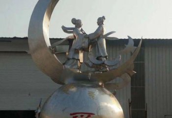 鑄造牛郎織女雕塑 中式村口神話雕塑 古代雕塑