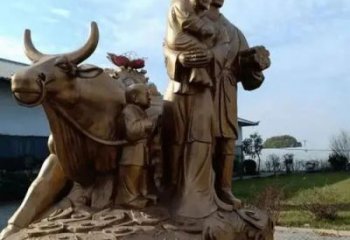 廣場牛郎織女雕塑 公園神話雕塑 抽象擺件