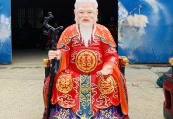 烤漆月老雕塑 景觀古代雕塑 室內神話雕塑