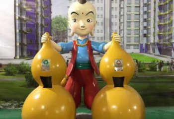 庭院濟(jì)公雕塑 公園草地雕塑 鍛造工藝雕塑