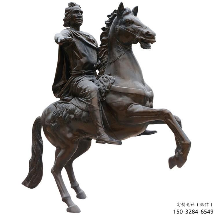 庭院騎馬人雕塑 城市古羅馬雕塑 民俗小品