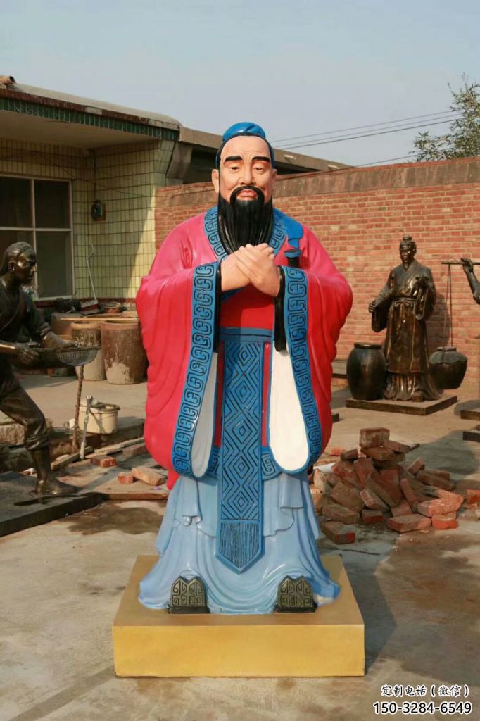 創(chuàng)意孔子雕塑 步行街店門(mén)口雕塑 學(xué)校小品