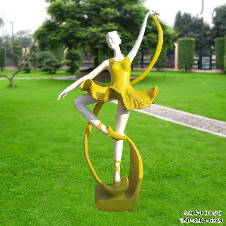 酒店跳舞雕塑 景觀美陳舞者雕塑 現代女孩雕塑