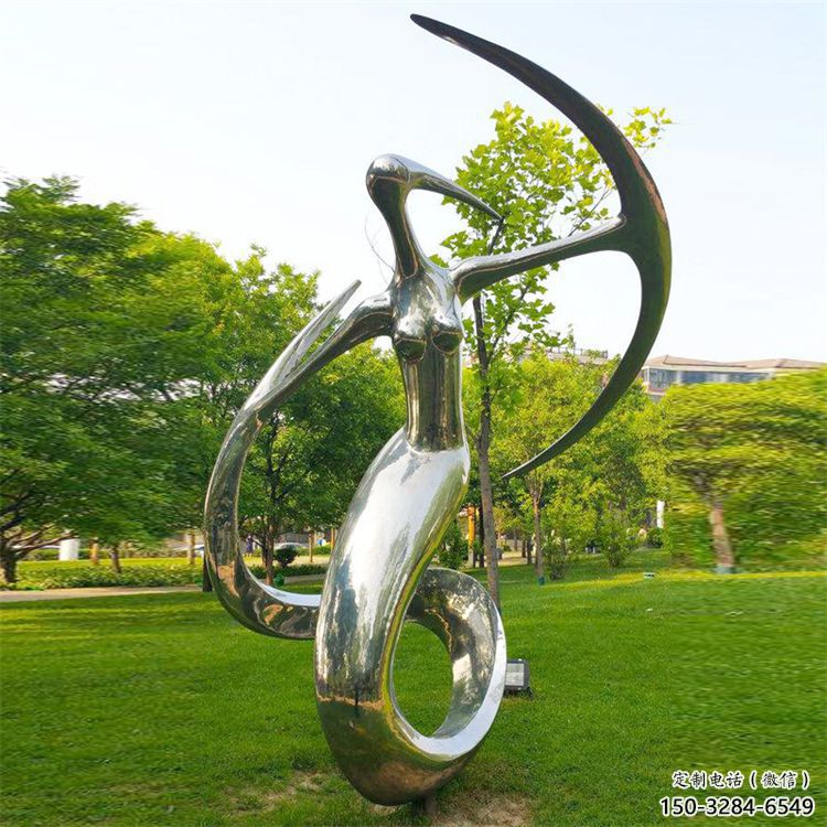 庭院跳舞雕塑 公園草地舞者雕塑 鍛造女孩雕塑