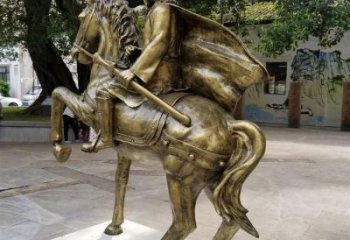 風景區騎馬人雕塑 售樓處廣場雕塑 仿古擺件