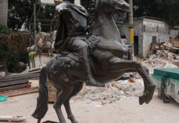 園林騎馬人雕塑 風景區(qū)民俗雕塑 廣場小品