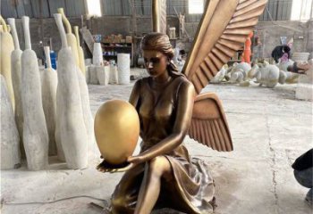 商業(yè)街天使雕塑 烤漆擺件 彩繪卡通雕塑