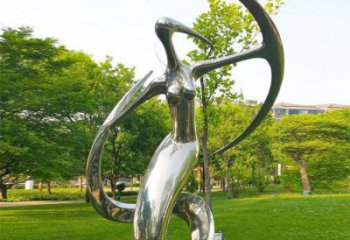 庭院跳舞雕塑 公園草地舞者雕塑 鍛造女孩雕塑