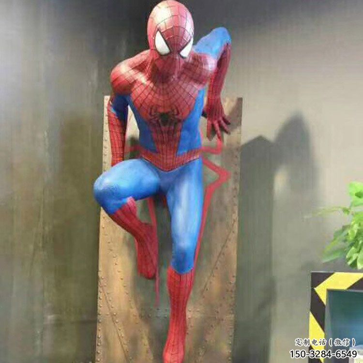 城市蜘蛛俠雕塑 風(fēng)景區(qū)彩繪雕塑 抽象擺件