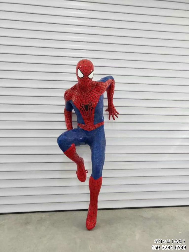 仿古蜘蛛俠雕塑 庭院彩繪雕塑 田間小品