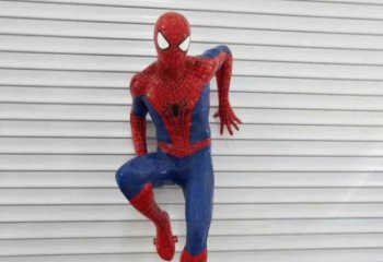 仿古蜘蛛俠雕塑 庭院彩繪雕塑 田間小品