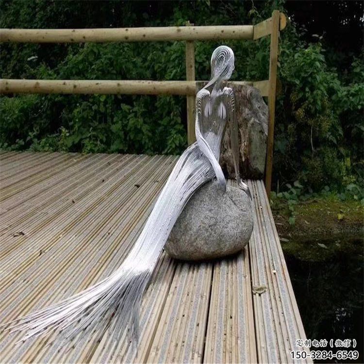 大型美人魚雕塑 歐式步行街雕塑 彩繪動漫雕塑