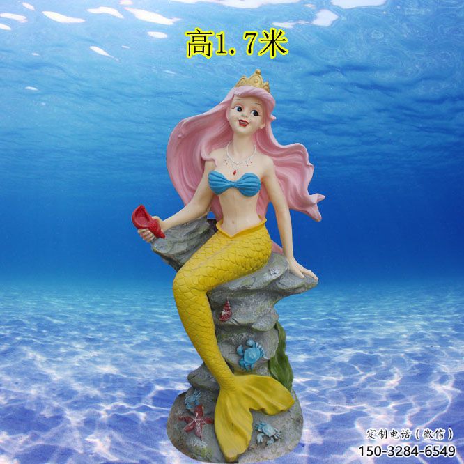 公園美人魚雕塑 酒店門口雕塑 彩繪擺件