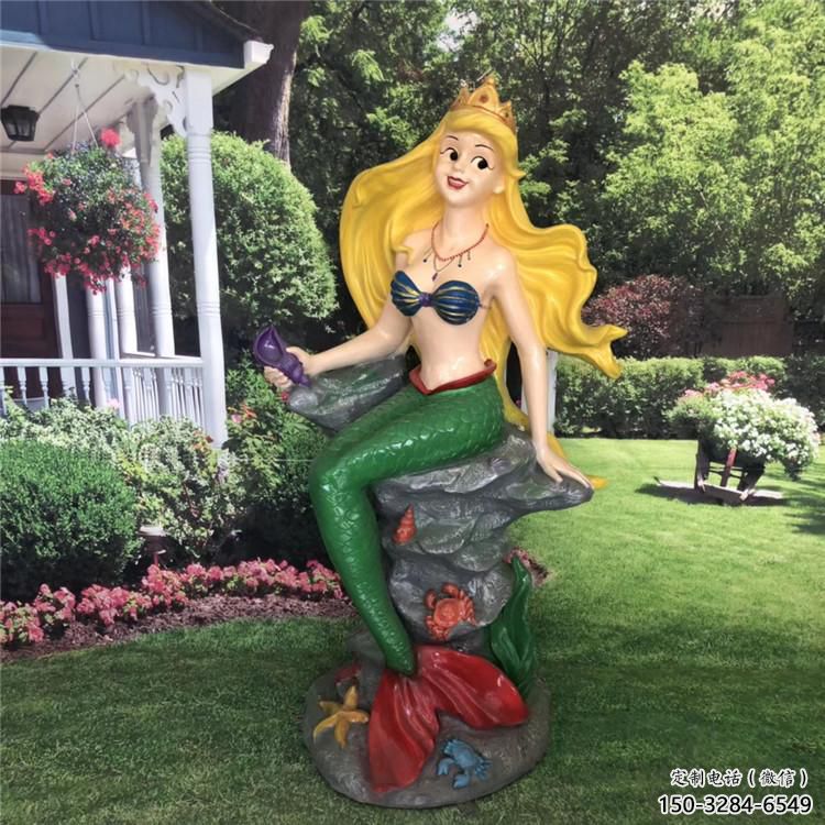 酒店美人魚雕塑 景觀美陳卡通雕塑 現(xiàn)代動(dòng)漫雕塑