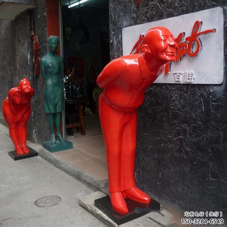 田間迎賓雕塑 彩繪仿真雕塑 園林擺件