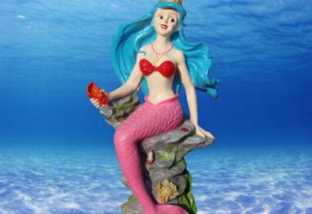 城市美人魚雕塑 風景區彩繪雕塑 抽象擺件