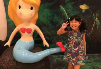 公園美人魚雕塑 戶外景觀雕塑 抽象動漫雕塑