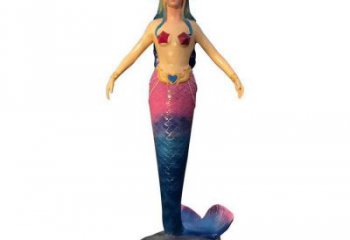 廣場美人魚雕塑 抽象景觀卡通雕塑 烤漆動漫雕塑