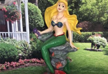 酒店美人魚雕塑 景觀美陳卡通雕塑 現(xiàn)代動漫雕塑