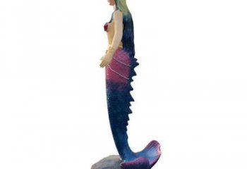 庭院美人魚雕塑 公園草地卡通雕塑 鍛造動漫雕塑