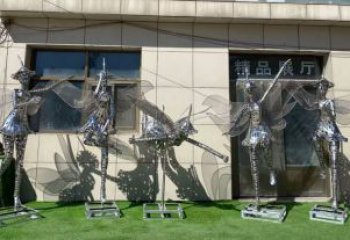 燈光小精靈雕塑 鏤空卡通雕塑 商業街動漫雕塑