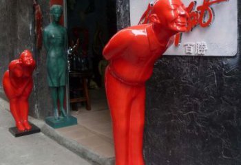 田間迎賓雕塑 彩繪仿真雕塑 園林擺件