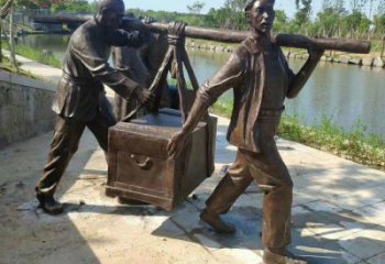 戶外老人雕塑 噴漆景觀民俗雕塑 黃銅古代雕塑