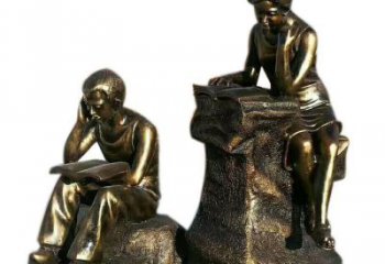 街頭老人雕塑 大型別墅區(qū)擺件 鑄銅古代雕塑