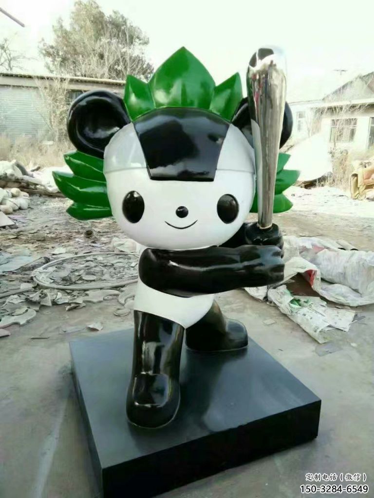 戶外福娃雕塑 噴漆景觀體育雕塑 彩繪奧運雕塑