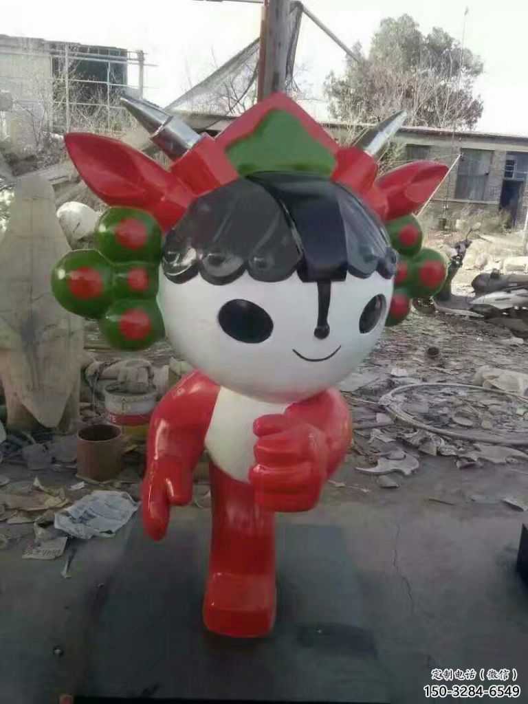 庭院福娃雕塑 公園草地體育雕塑 鍛造奧運雕塑