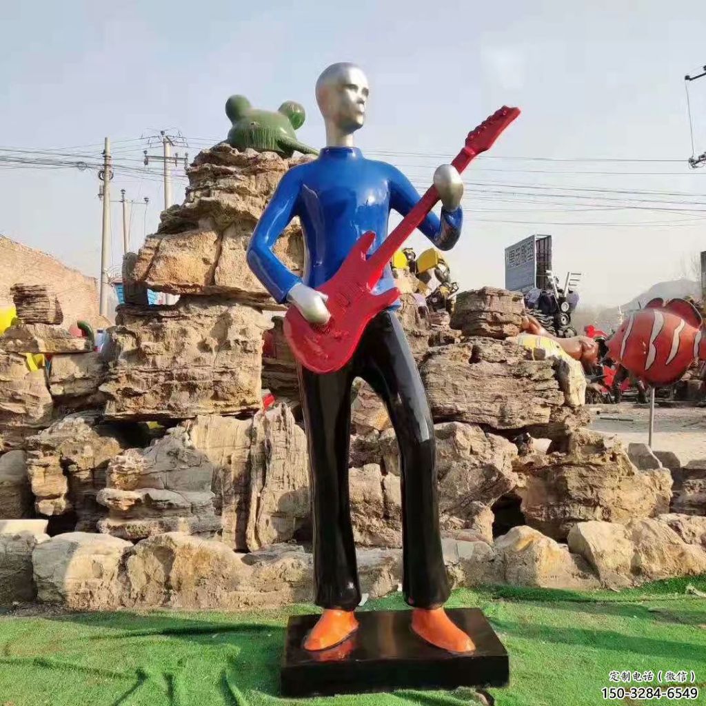 吹拉彈唱雕塑 切面燈光音樂雕塑 政府音樂人雕塑