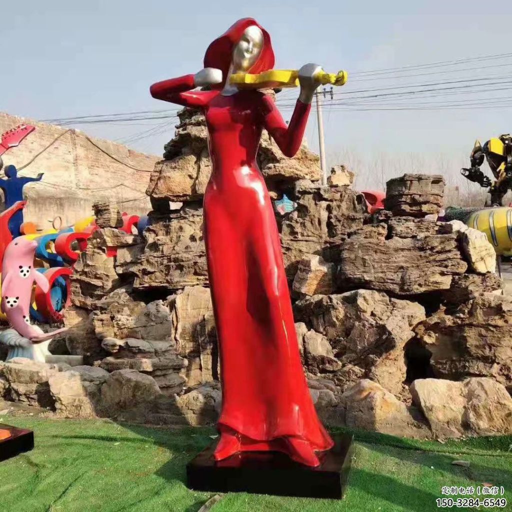 仿真吹拉彈唱雕塑 電鍍現代音樂雕塑 部隊音樂人雕塑