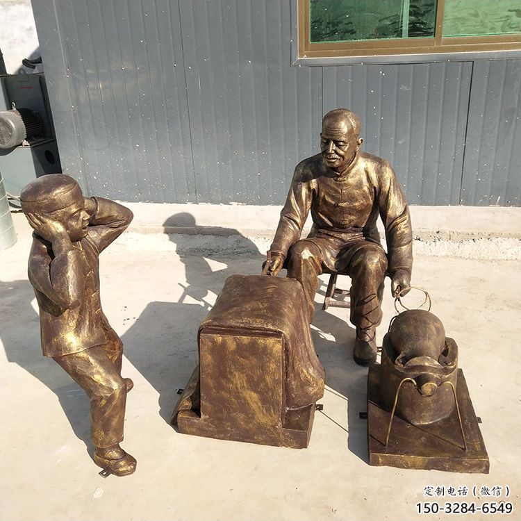 爆米花雕塑 彩繪民俗雕塑 現代小吃雕塑