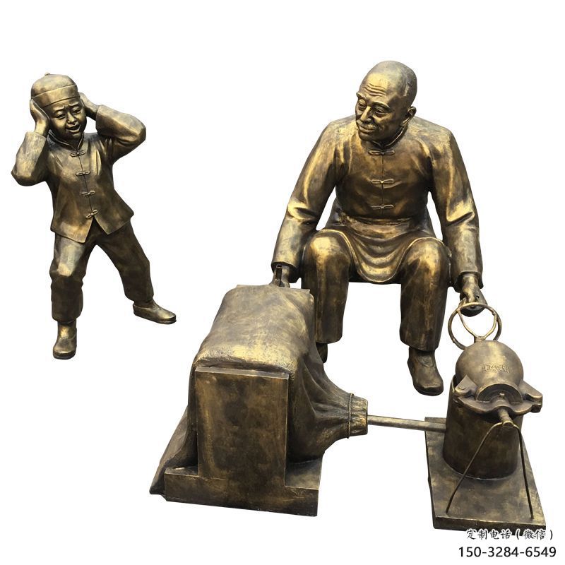 步行街爆米花雕塑 游樂場景觀民俗雕塑 鑄造小吃雕塑