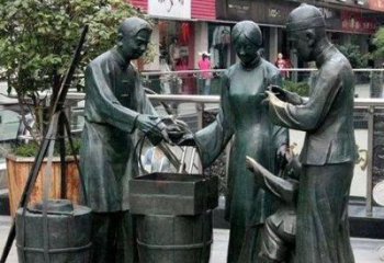 庭院老人雕塑 公園草地民俗雕塑 鍛造古代雕塑