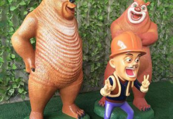 廣場(chǎng)熊大雕塑 公園動(dòng)漫雕塑 抽象擺件