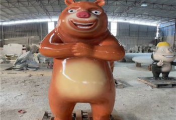 園林熊大雕塑 城市廣場雕塑 步行街?jǐn)[件