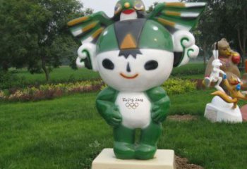 房地產(chǎn)福娃雕塑 現(xiàn)代景觀體育雕塑 幾何奧運(yùn)雕塑