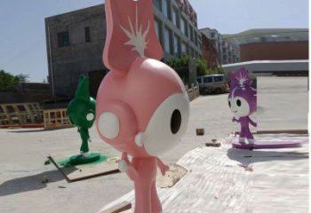 農村福娃雕塑 抽象藝術體育雕塑 烤漆奧運雕塑