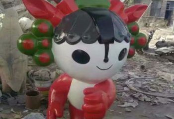 庭院福娃雕塑 公園草地體育雕塑 鍛造奧運雕塑