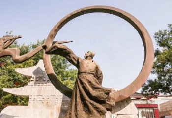 大型李白雕塑 步行街人物雕塑 彩繪詩(shī)人雕塑