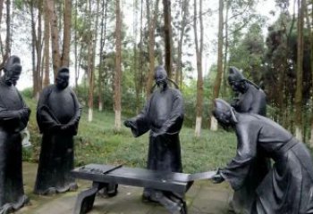 李白雕塑 景觀美陳古代雕塑 噴漆詩人雕塑